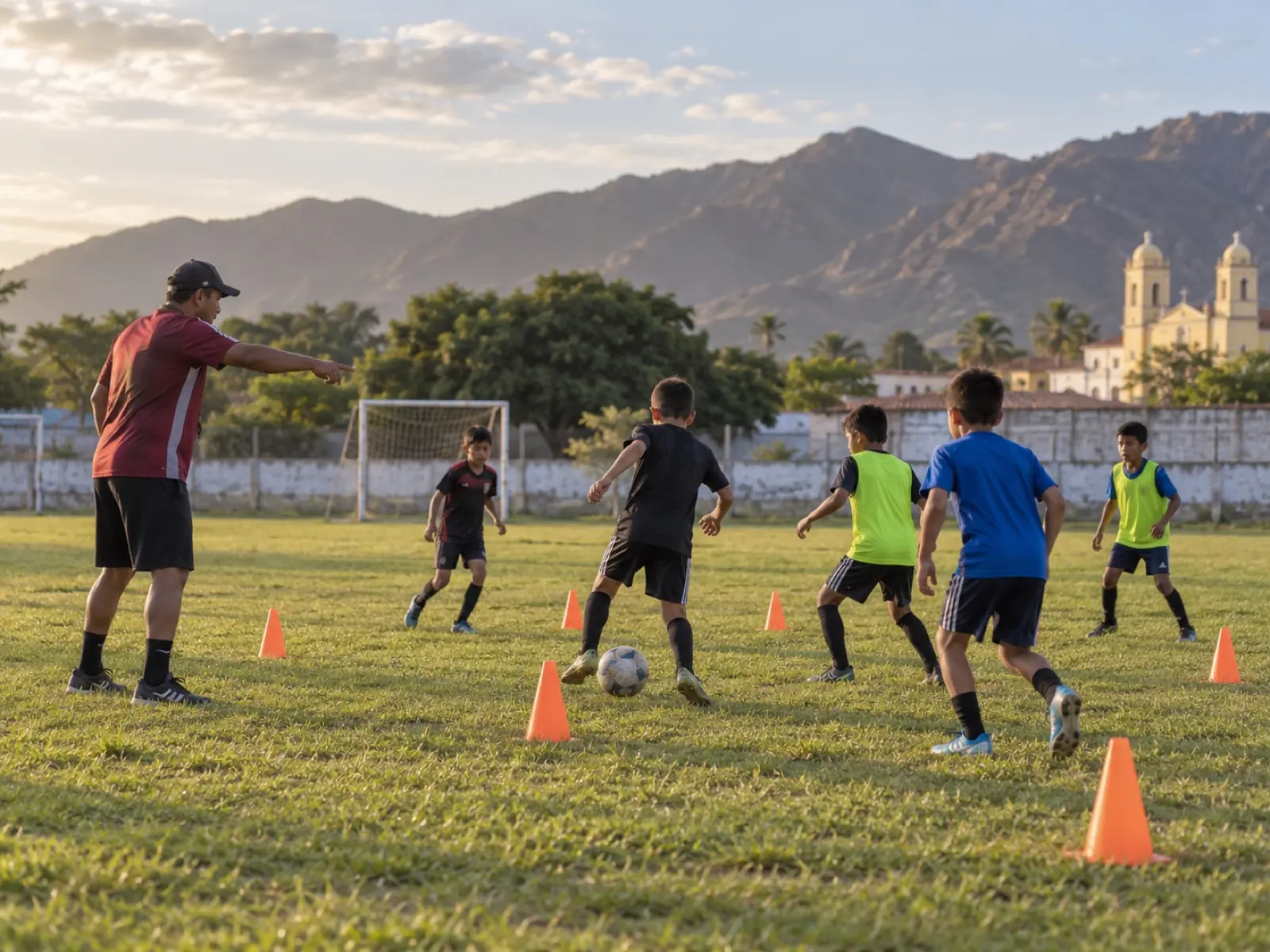Entrenamiento de fútbol para niños en Tocuyo