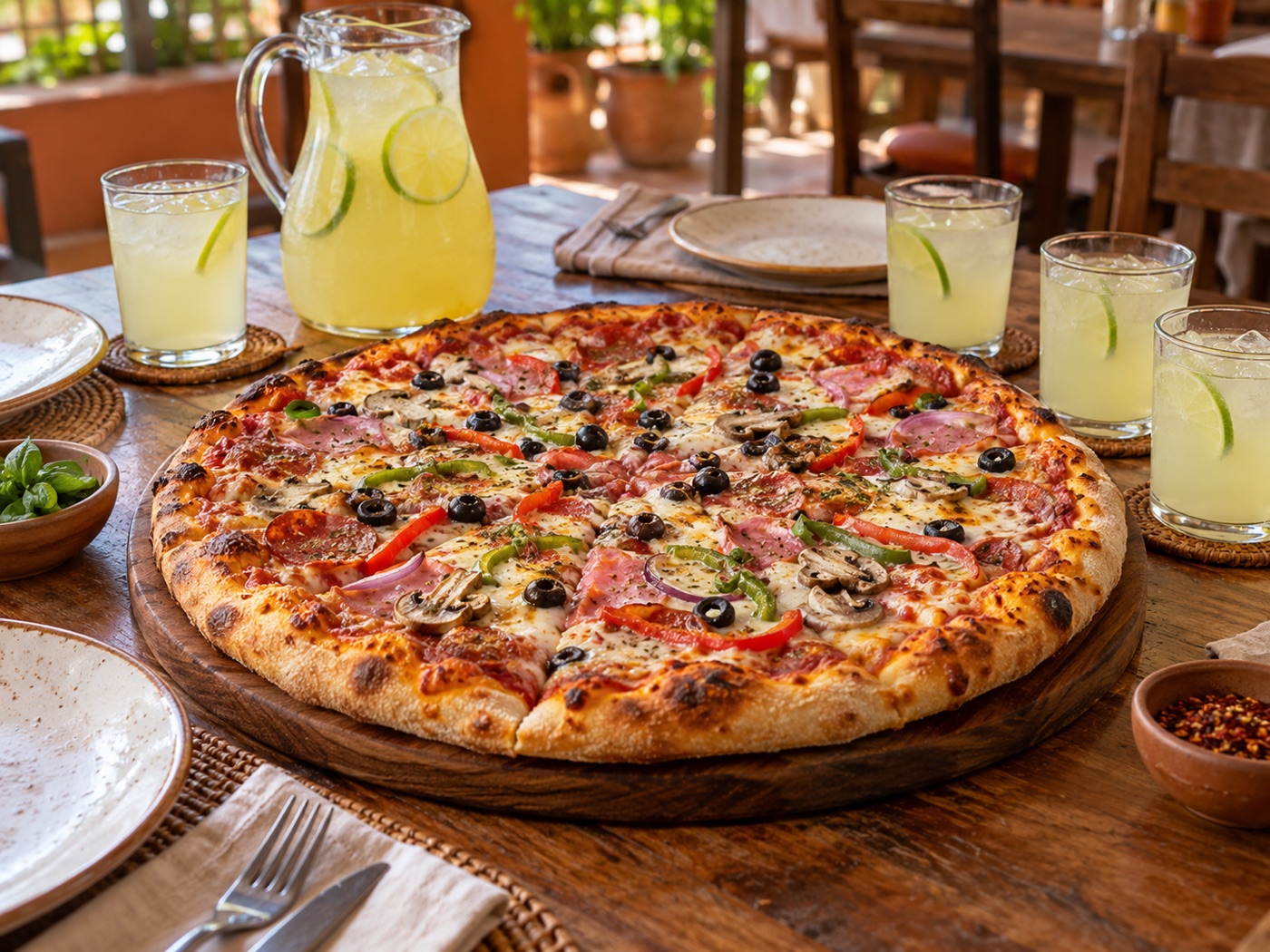 Pizza familiar para compartir en San Fernando de Apure
