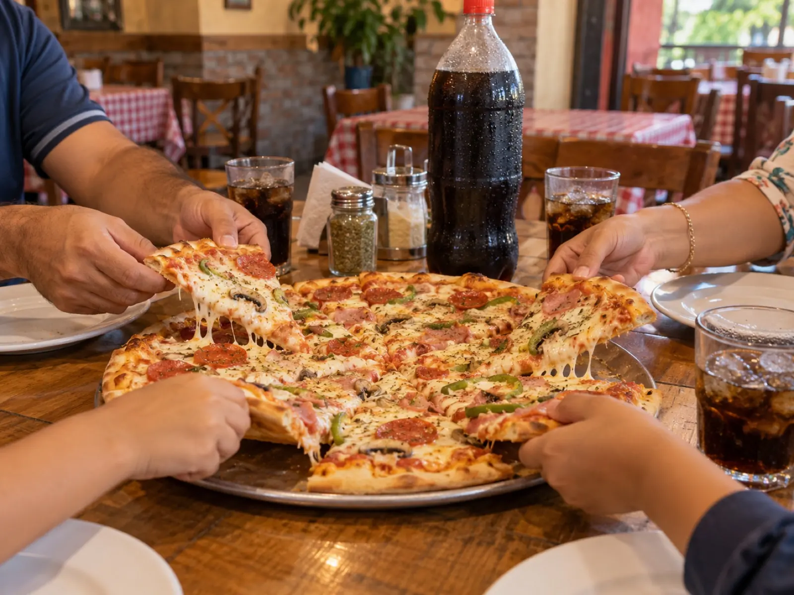 Pizza familiar con Coca-Cola de 1,5 L en San Fernando de Apure
